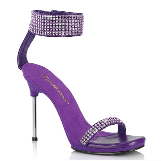 PURPLE DIAMOND STILETTO HEELS